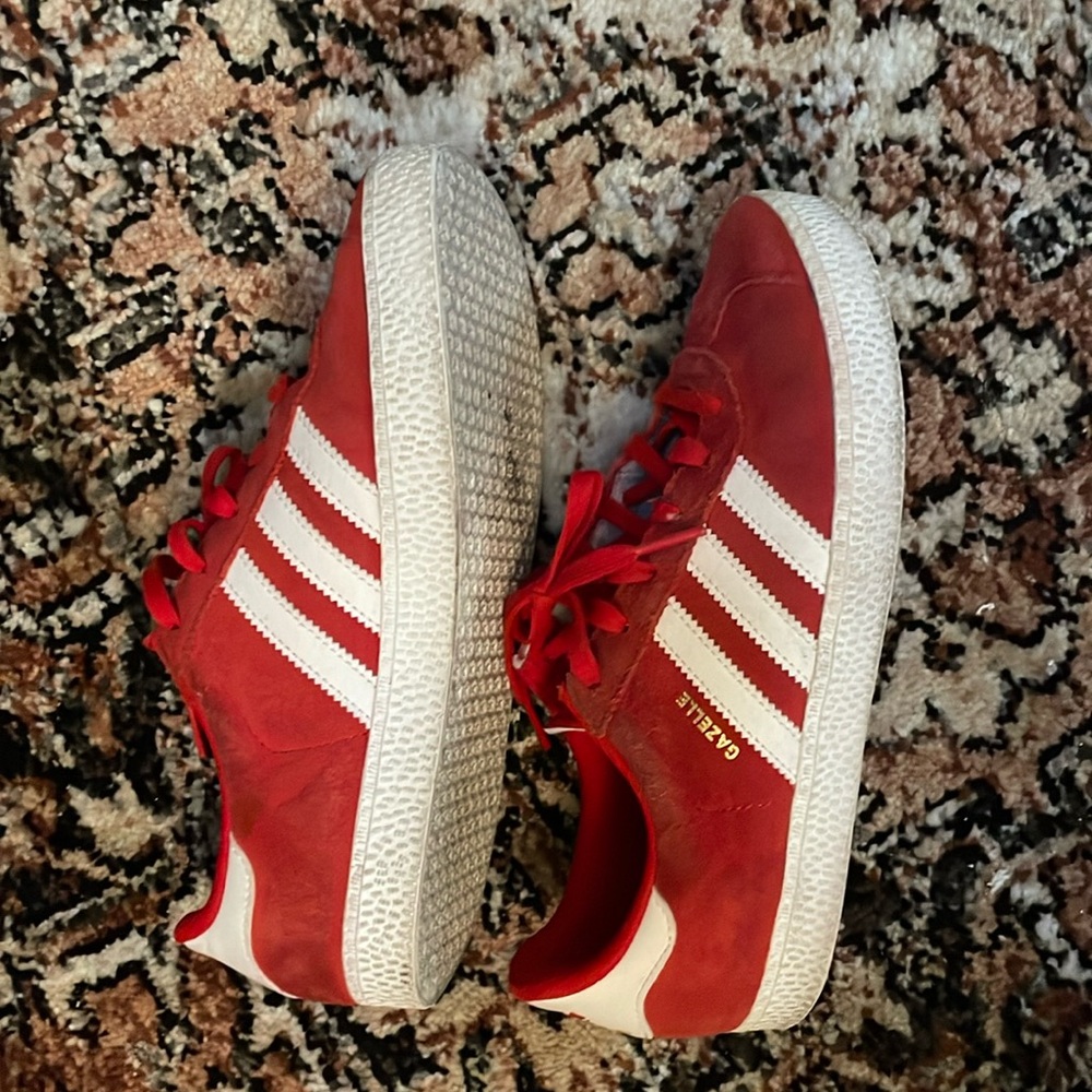 Used Adidas Gazelles in Red